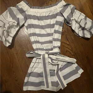 Alexis striped women’s romper